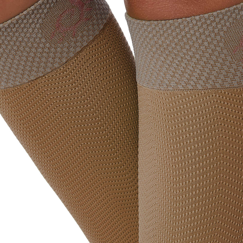 Solidea Leg Incalzitoare elastice pentru picioare Tesatura de micromasaj Noisette 1S