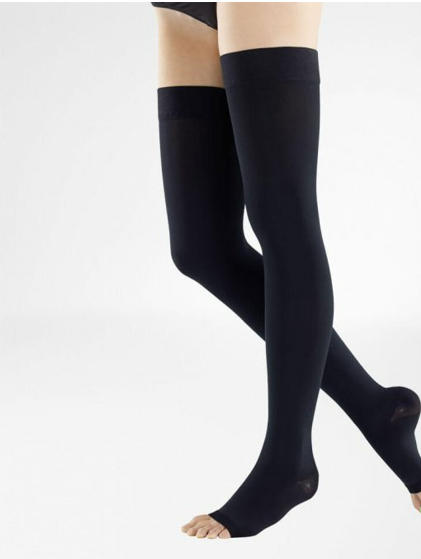 Bauerfeind Короткие чулки Venotrain Soft Ag Ccl1 с открытым носком, нормальный L, черные