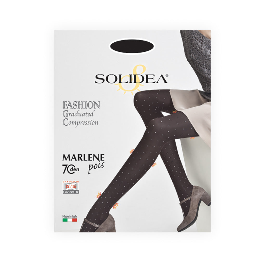 Solidea Marlene Pois Collant Opachi 70 Den Compressione 12 15mmHg.