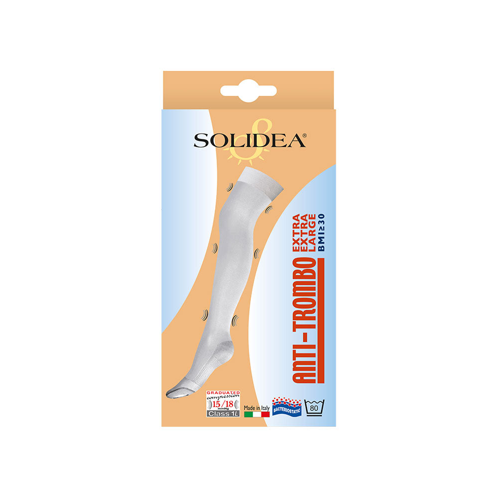 Solidea Extra grote antitrombo -sokken 15 18 mmhg 3xxxl wit