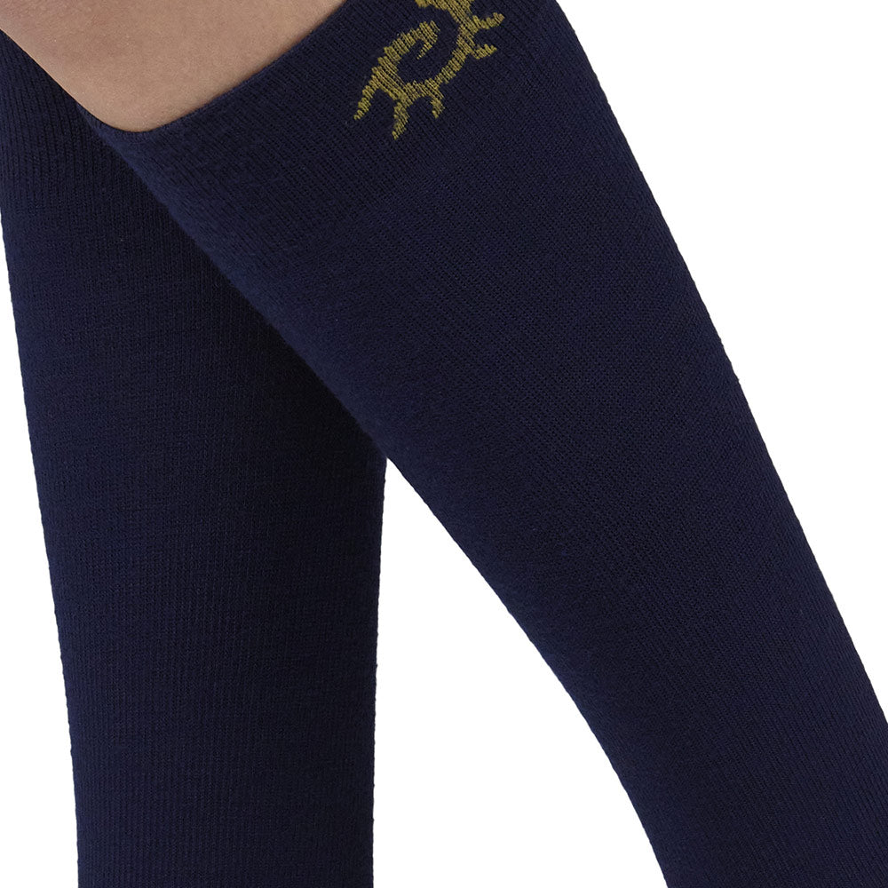 Solidea Chaussettes pour vous Merino Bamboo Classic Knee High 18 24 mmHg Bleu Marine 3L
