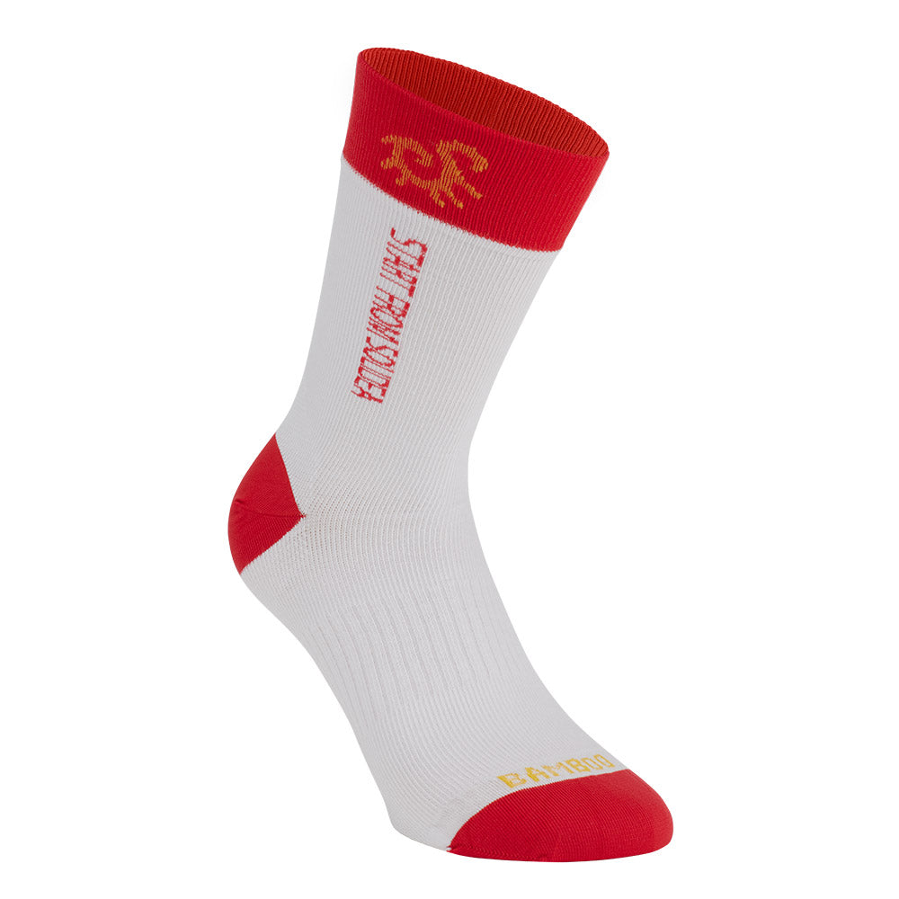 Solidea Socken für Sie Bamboo Fly Happy Red Kompression 18 24 mmHg Weiß 5XXL
