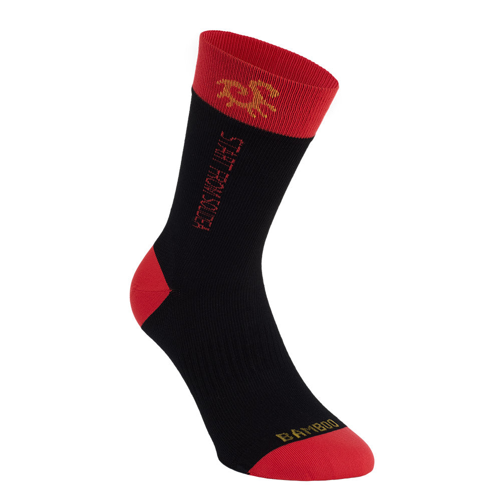 Solidea גרביים בשבילך במבוק זבוב שמח אדום דחיסה 18 24mmhg שחור 4XL