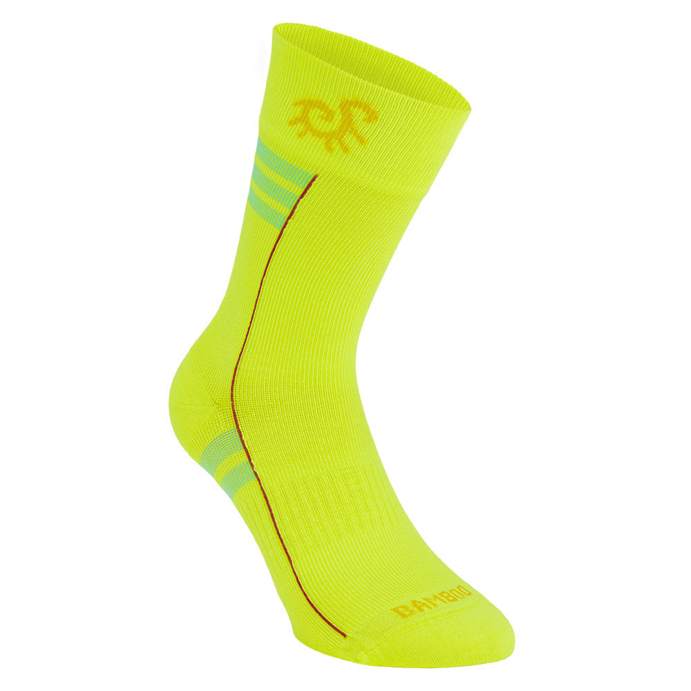 Solidea Socken für Sie Bamboo Fly Performance Kompression 18 24 mmHg Fluo Yellow 3L