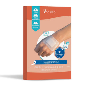 Soineo Sterilní netkané lepicí náplasti 5cmx7cm Speciální pro citlivou pokožku x5