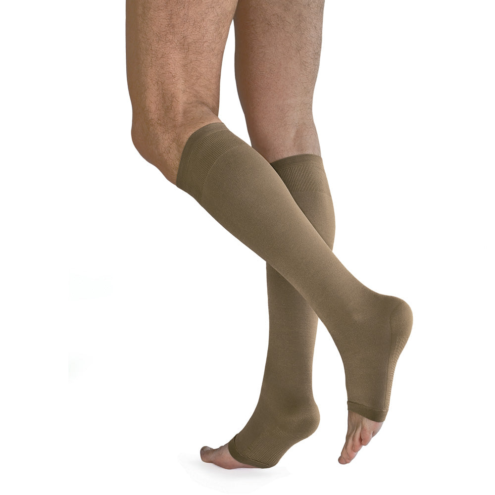 Solidea Relax Ccl1 Open Toe Uigennemsigtige knæhøjder 18 21 mmHg Sort XL
