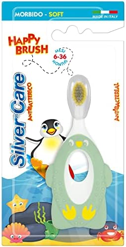Silver Care Silver Care فرشاة أسنان هابي براش - ألوان عشوائية - من عمر 6 إلى 36 شهرًا
