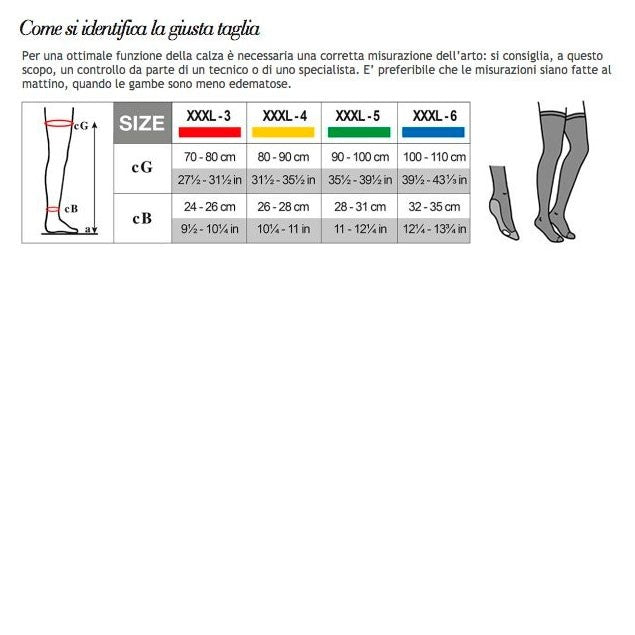 Solidea Antithrombo גרביים גדולים במיוחד 15 18mmHg 4XXXL לבן