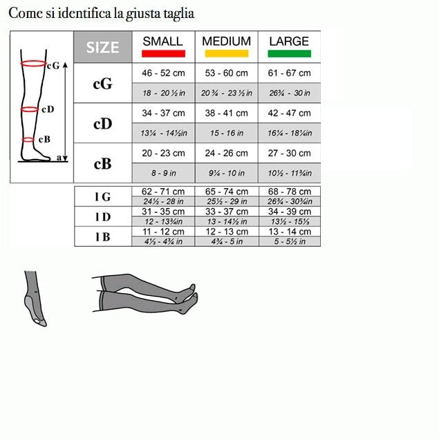 Solidea ללא Embol Ccl1 אנטי-תסחיף גרביים אלסטיות 18 21mmHg 3L לבן