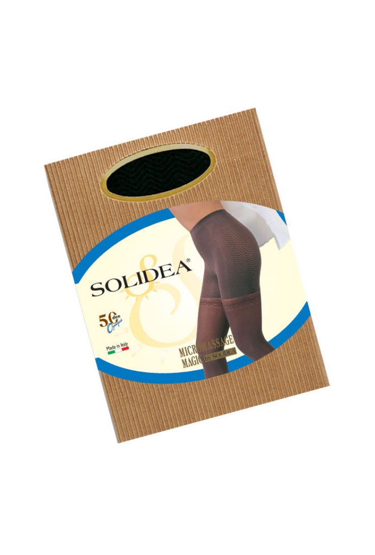 Solidea جوارب ماجيك 50 من الألياف الدقيقة المخملية غير الشفافة باللون الأسود 4 لتر