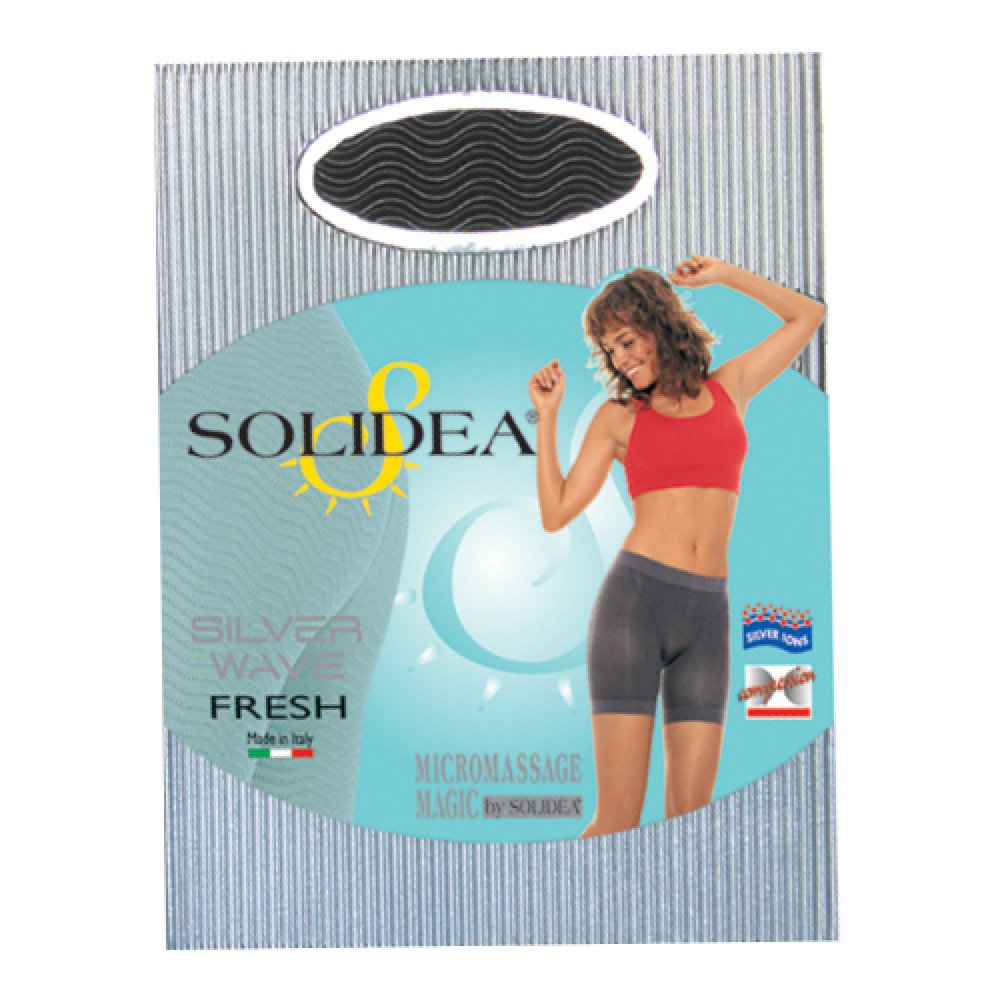 Solidea גל כסף Fresh מכנס אלסטי קצר לנשימה שחור L