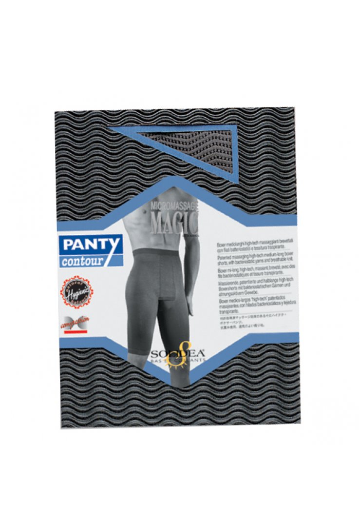 Solidea Panty Plus Мужские длинные анатомические брюки металлик серые 1S