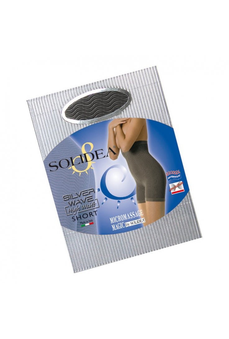 Solidea Silver Wave High Waist Short Hohe elastische Taille Schwarz 1S