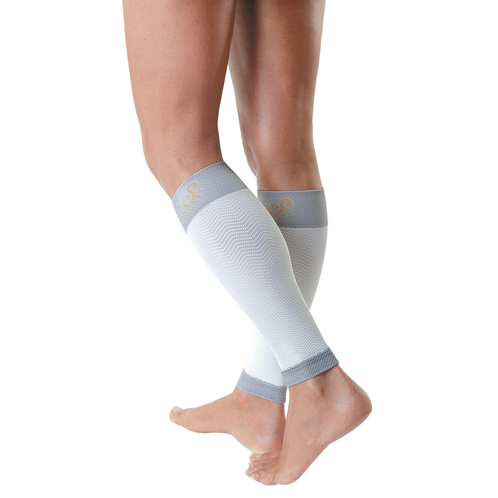 Solidea Calf Support Compression Leg Warmers 12 15mmHg 1S White
