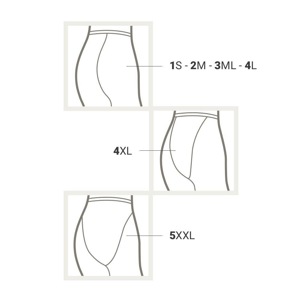 Solidea Panty silhouette modellering shorts compressie 12 mmhg noisette 5xxl