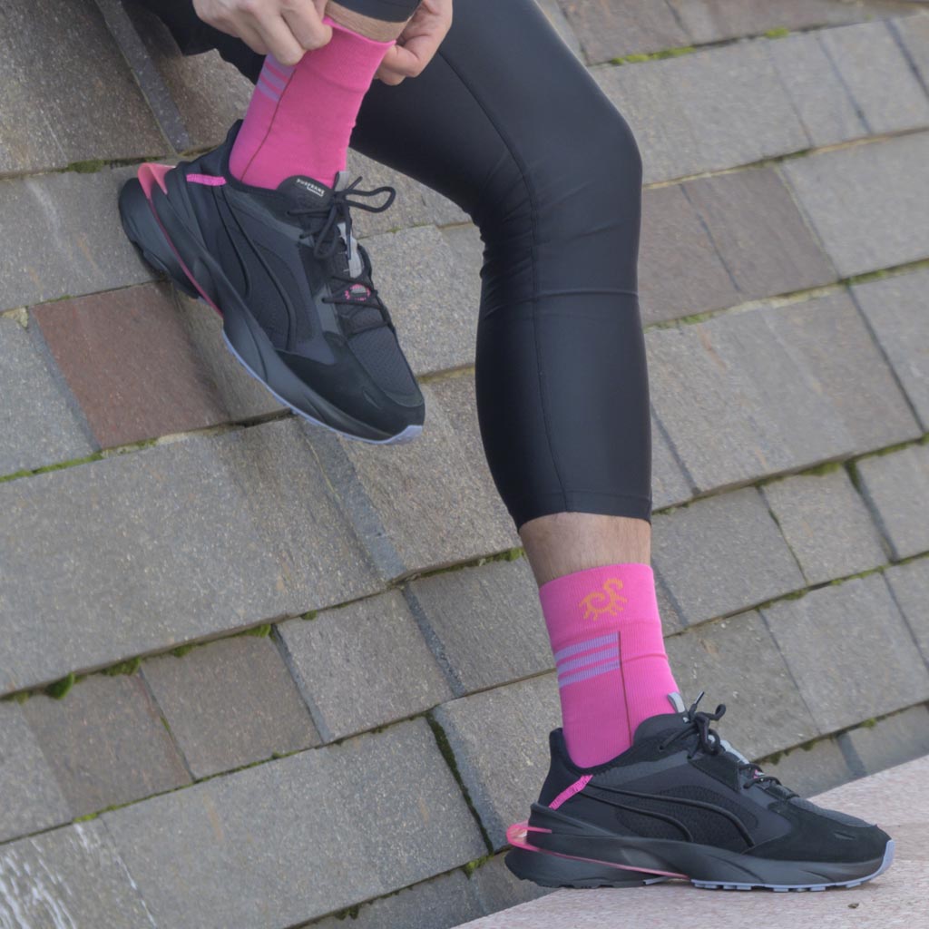 Solidea Sokker til dig Bamboo FLY Performance Compression 18 24mmHg Fuchsia 1S