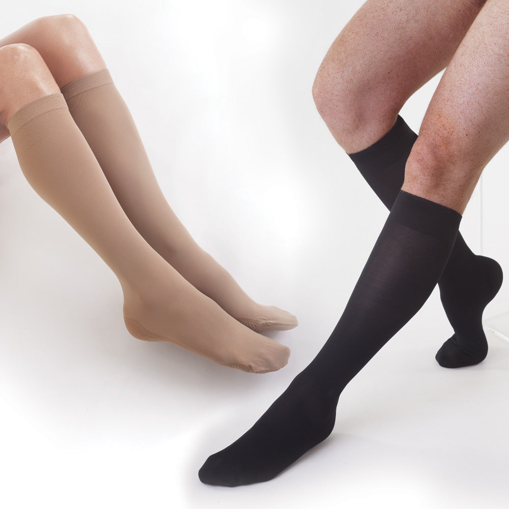 Solidea גרביים שחורות בגובה ברכיים סוכרתיים 1S