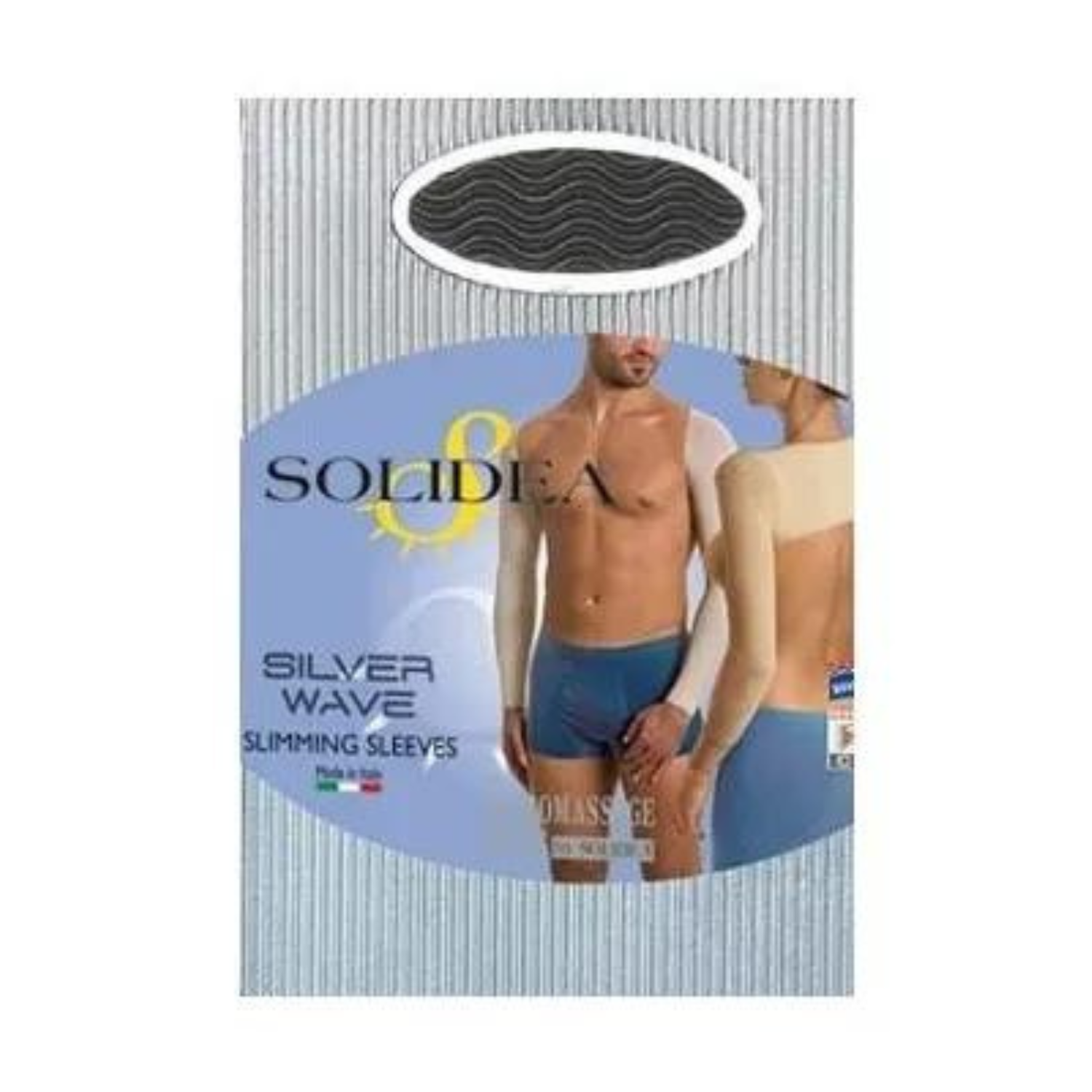 Solidea Silver Wave Slimming Sleeves Hihat 4XL Musta