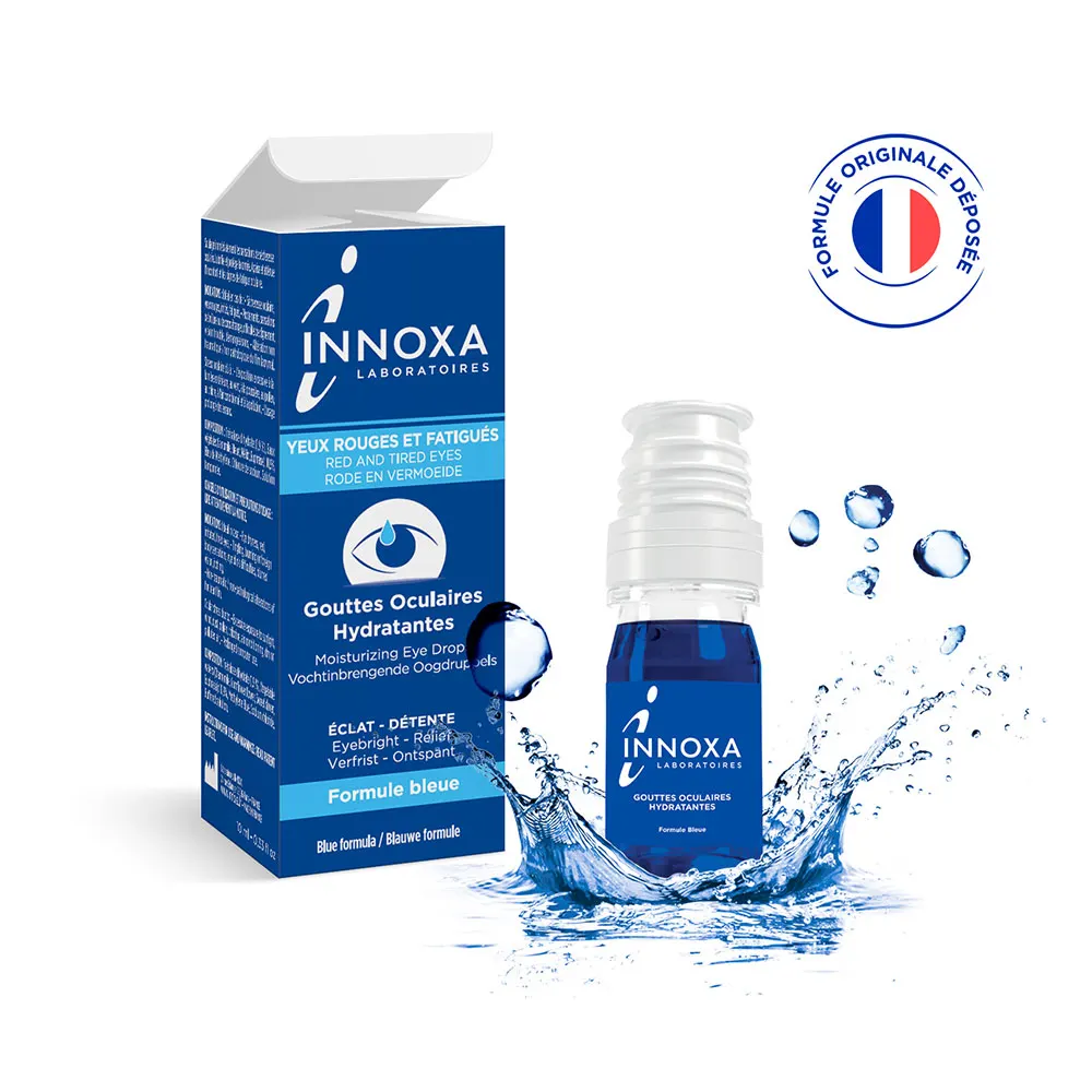 Innoxa Gocce Oculares hidratantes ojos rojos y cansados Fórmula azul 10ml