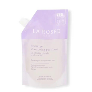 Șampon purificator LA ROSÉE cu cheratină vegetală și urzică organică 400 ml