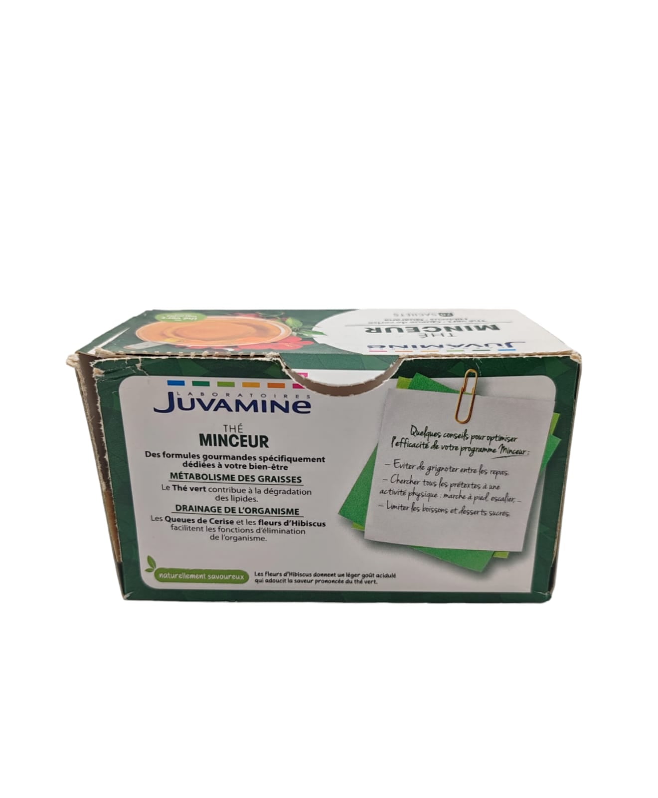 Juvamine ירוק תה הרזיה 20 שקיות אריזה פגומה LOTTO 822132021721