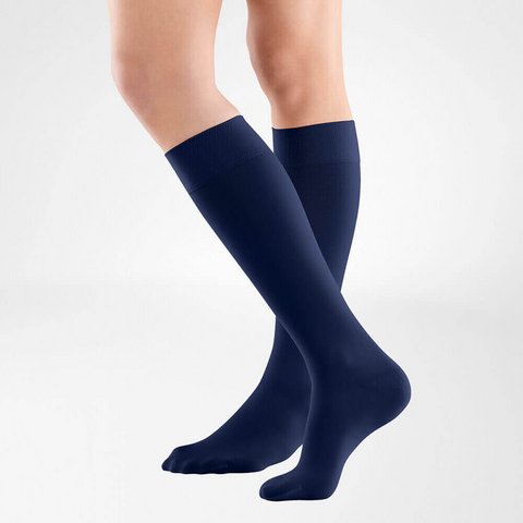 Bauerfeind Venotrain Soft Ad Long Knee Highs Ccl1 Open Toe Normal S Marine