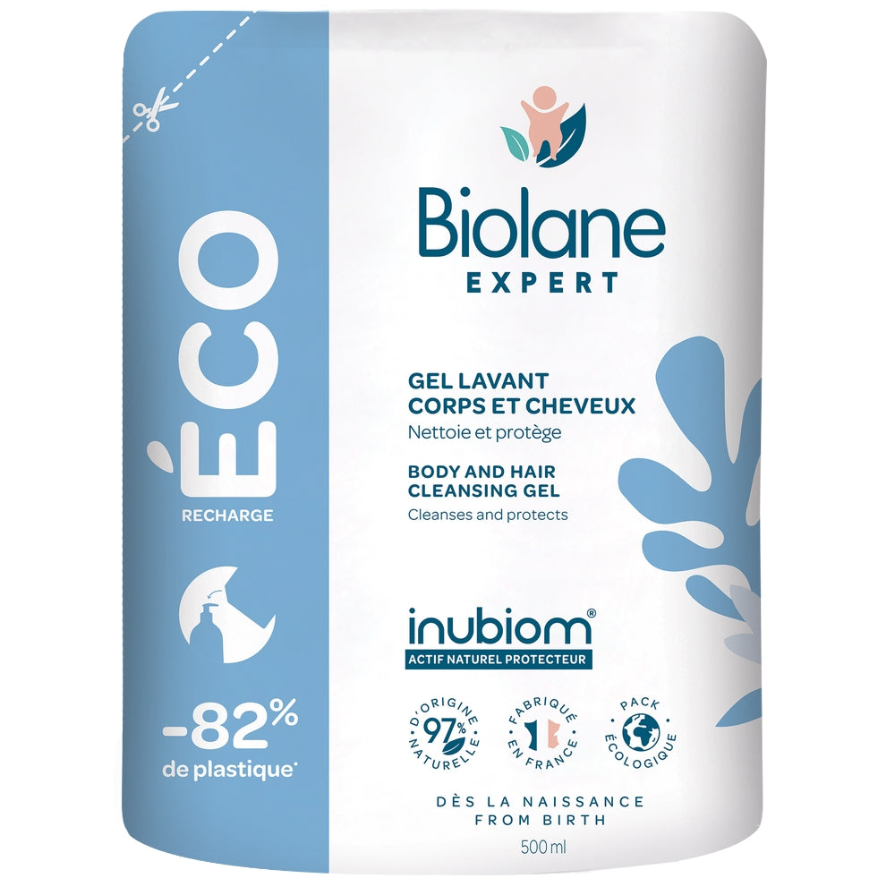 Biolane Expert Body and Hair Cleansing Gel Eco-Refill Organic 500ml