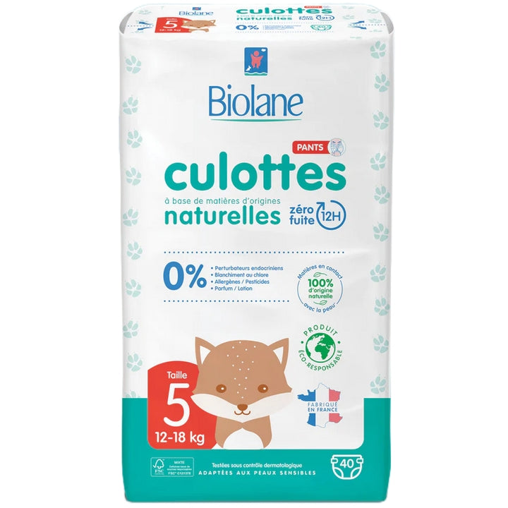 Biolane Couche Culotte Naturelle Taille 5 40 unités