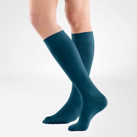 Bauerfeind Гольфы Venotrain Soft Ad с длинным открытым носком Ccl2 Normal S антрацитового цвета