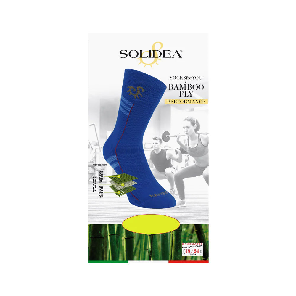 Solidea גרביים בשבילך Bamboo FLY Performance Compression 18 24mmHg לבן 1S