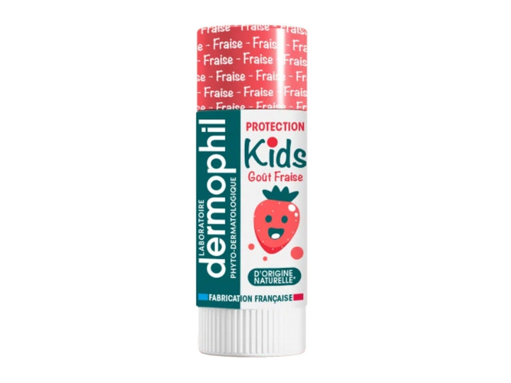 Dermophil לילדים הגנה על שפתיים טעם תות 4 גרם