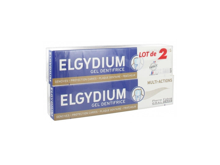 ELGYDIUM Gel Dentifrice Multi-Actions 2x75ml Lotto × 2