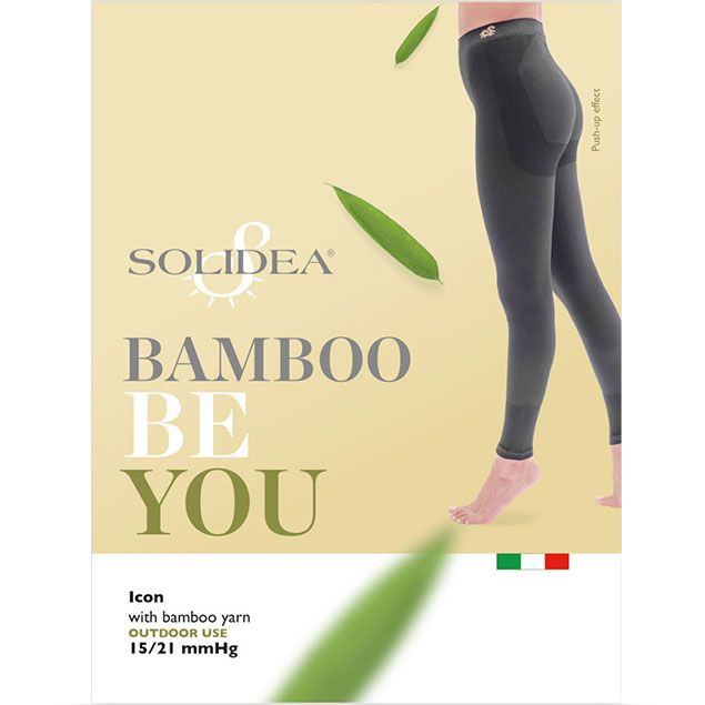 Solidea Be You 뱀부 아이콘 컴프레션 레깅스 15 21mmHg 블랙 1S
