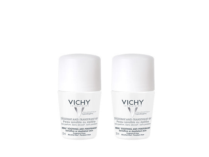 Vichy Deodorante Anti-Traspirante 48h Pelle Sensibile o Depilata - 2x50ml