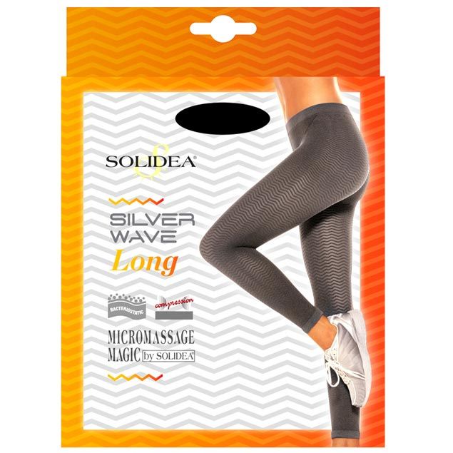 Solidea Silver Wave Long Leggings modellanti anticellulite Fumo ML