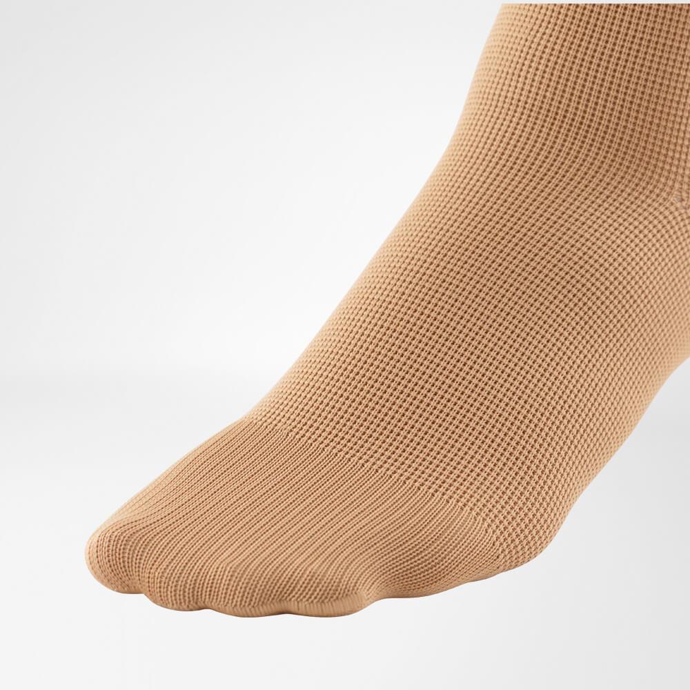 Bauerfeind Venotrain Delight Ad Short Ccl3 geschlossener Zehenbereich mit Silikonkante, 5 cm, 5 Karamellfarbene Fußshorts