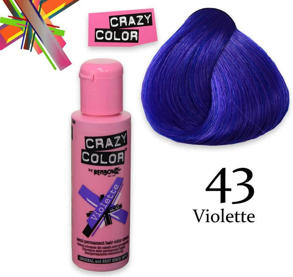 Buy CRAZY COLOR Nº 43 - Hair colouring cream - Violette 100ml