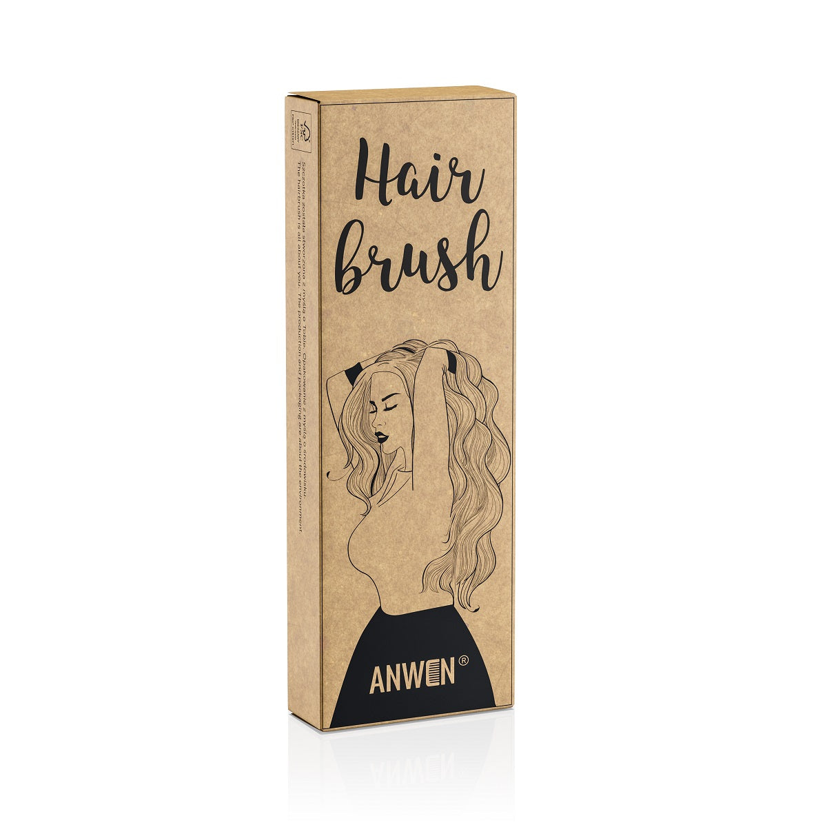 Anwen מברשת שיער מברשת שיער הורסת עץ אשור עץ אנטיסטטי.