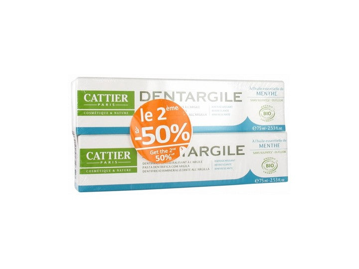 Cattier+Dentargile+Menthe+2x75ml.