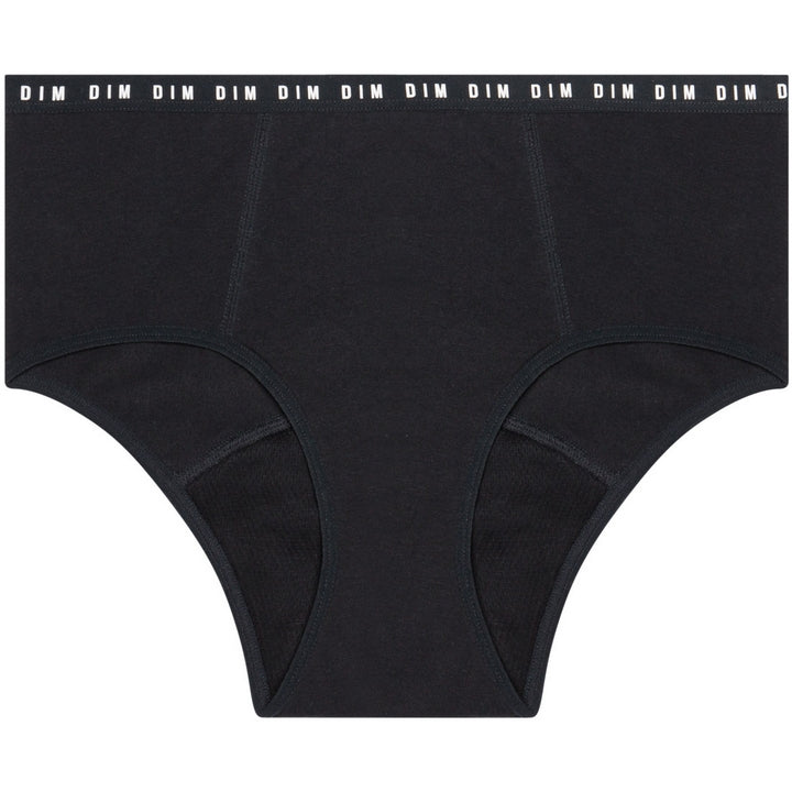 Dim Protect - Boxer menstrual lavabil - negru - debit mediu - dimensiune 48/50.