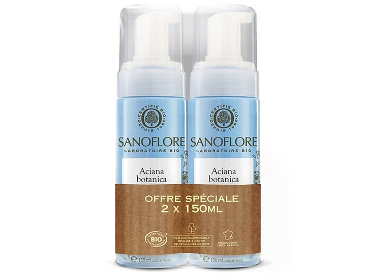 Sanoflora Aciana Botanica - Schiuma Detergente BIO 2x150 ml (Lotto x 2)