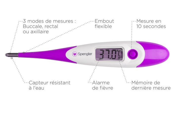 Thermomètre rectal flexible